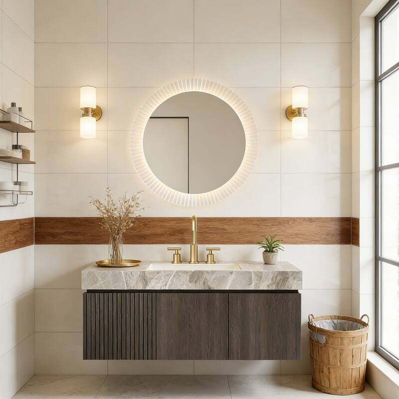Floating Bathroom Vanity with 3 Pre-drilled Faucet Holes