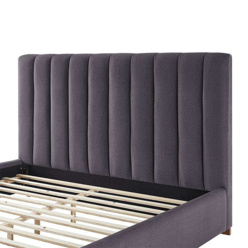 Queen Size Modern Bed Frame Upholstered Queen Bed Frame Platform