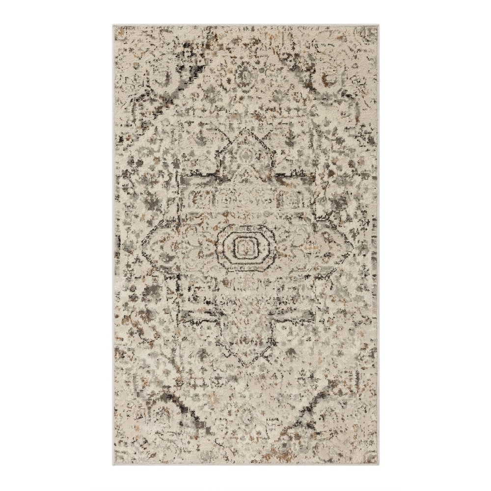 Mohawk Home Paris Floral Ornamental Medallion Woven Area Rug