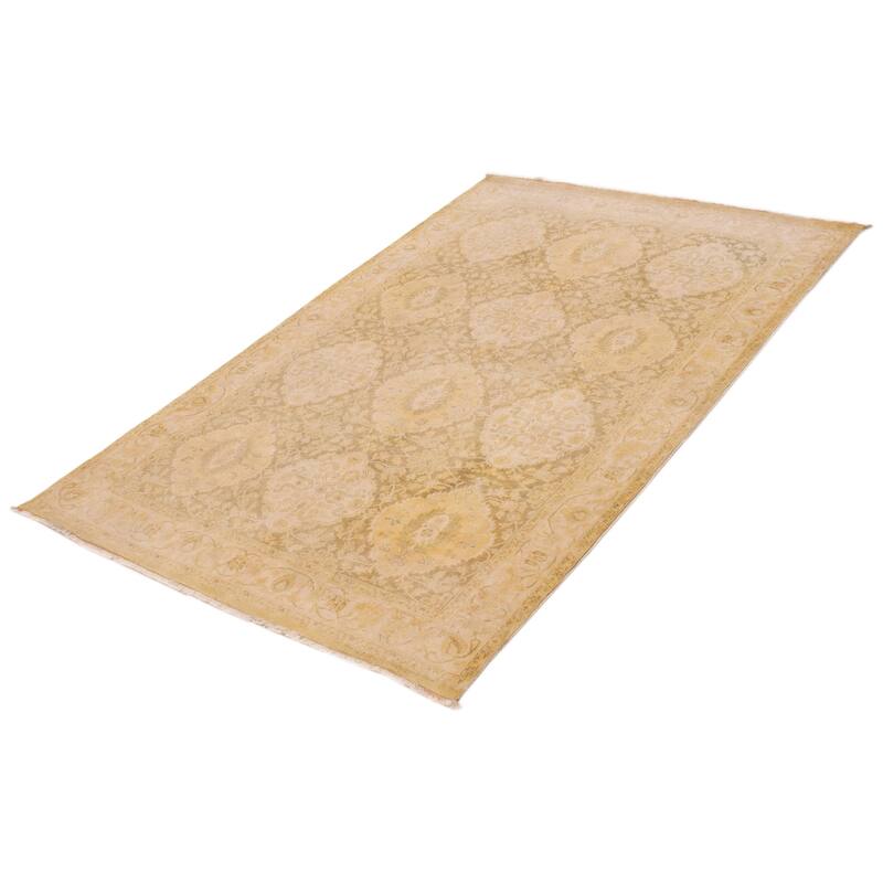 ECARPETGALLERY Hand-knotted Jamshidpour Olive Wool Rug - 5'6 x 8'5