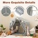 preview thumbnail 19 of 18, Gymax 3-4 Kids Large Play Tent House w/ 2 Opening Doors Star Lights &