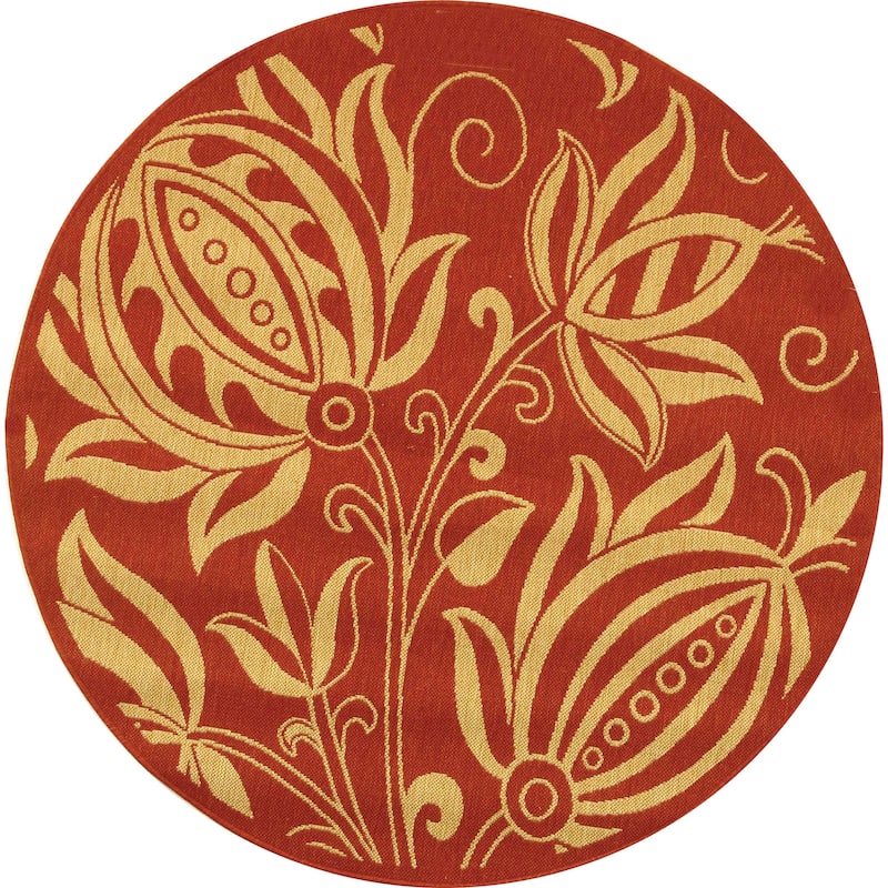 SAFAVIEH Courtyard Leatrice Indoor/ Outdoor Patio Backyard Rug