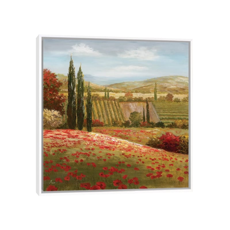 iCanvas "Tuscan Cypress I" by Nan Framed Canvas Print - White - 26x26
