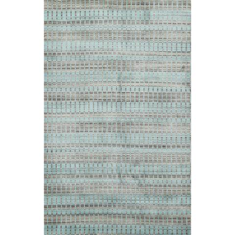 Contemporary Gabbeh Oriental Wool Area Rug Hand-knotted Foyer Carpet - 5'1" x 8'0"