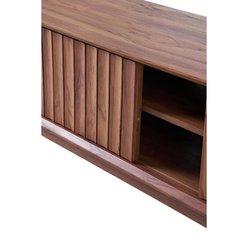 Damien 58 in. Farmhouse 3-Storage Sliding Door TV Stand Fits TVs up to 65 in. with Cable Management, by JONATHAN Y - 58"