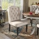 preview thumbnail 10 of 22, Furniture of America Tays Rustic Linen Dining Chairs (Set of 2)