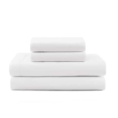 Tommy Hilfiger Hem Stripe Solid Cotton Sheet Set