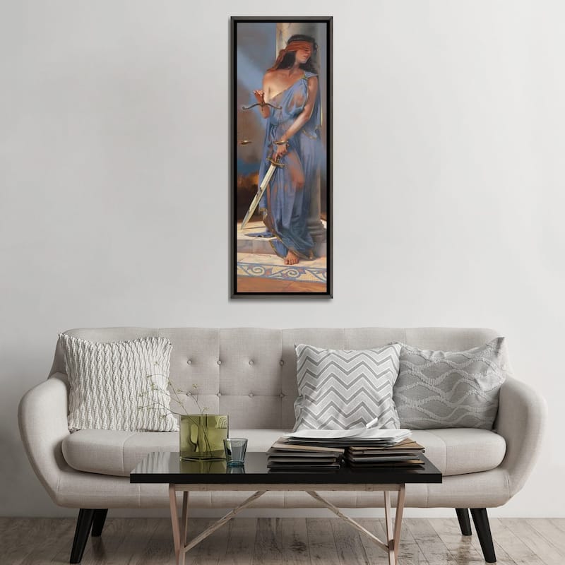 iCanvas "Lady Justice" by Maher Morcos Framed