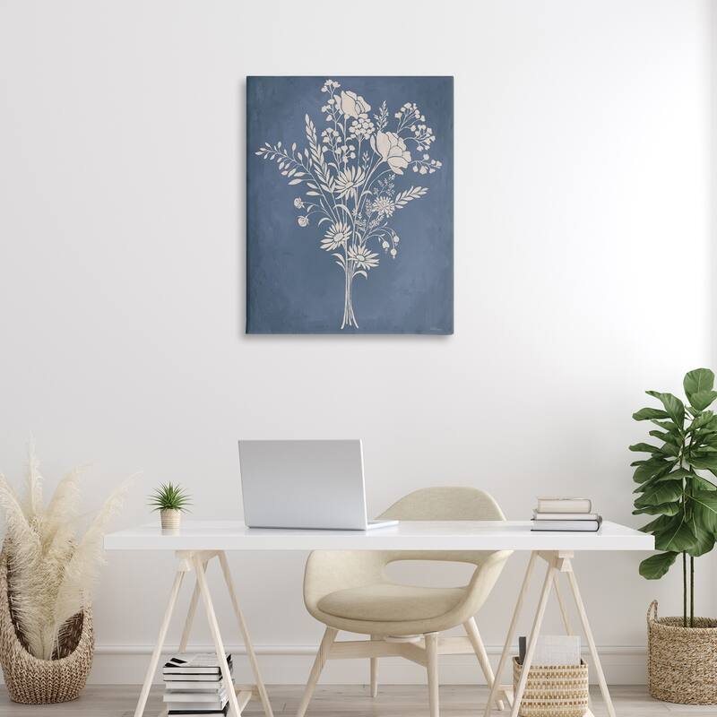 Stupell Garden Bundle over Blue Canvas Wall Art Design By Cat Thurman Designs