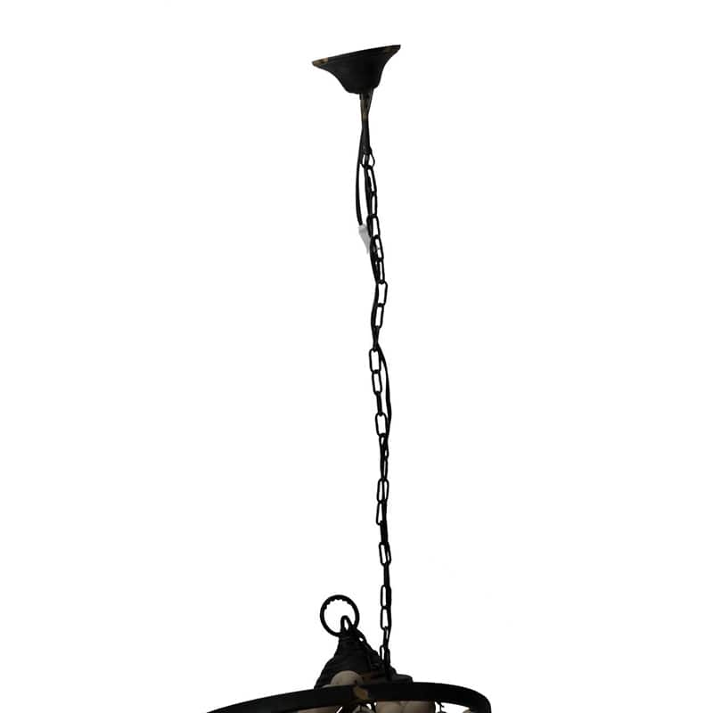 D18.9x33.1" Large Beaded 4-Light Chandelier, Vintage Style Hanging Light Fixture, Bulb Not Included