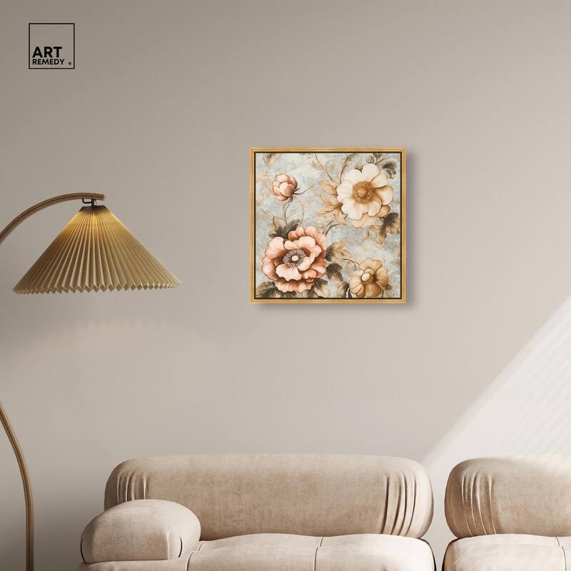 Retro Rose I Canvas by Art Remedy