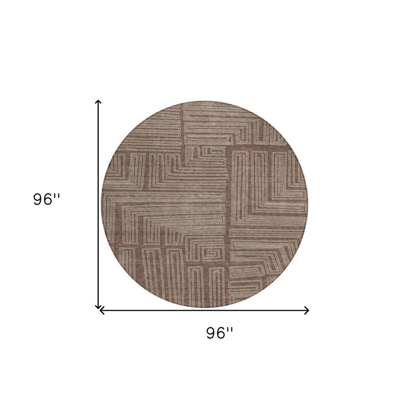 HomeRoots Geometric Transitional Rectangle Outdoor Rug