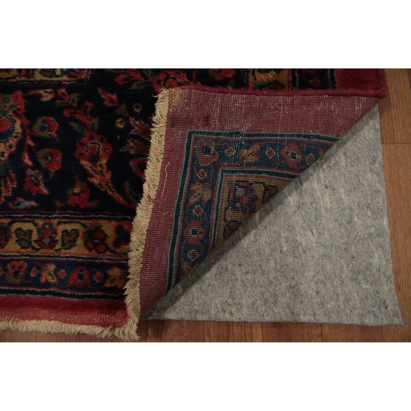 Hand Knotted Oriental 100% Wool Carpet Traditional Floral Pink Sarouk Area Rug - 17' 10'' X 10' 6''