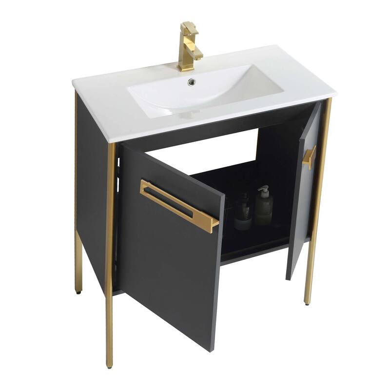 Fine Fixtures Oakville Bathroom Vanity with White Ceramic Sink