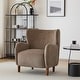 preview thumbnail 2 of 33, Christopher Knight Home - Parmelee Upholstered Wingback Club Chair with Plush Velvet and Solid Wood Legs Brown