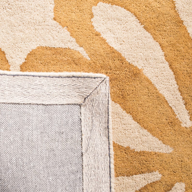 SAFAVIEH Handmade Dip Dye Maze Floral Watercolor Wool Rug