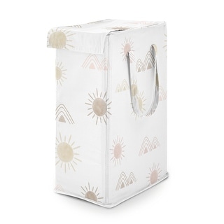 Sweet Jojo Designs Boho Desert Sun Storage Cubes – Set Of 2 Foldable Fabric Bins (Blush Pink/Mauve) - View #11