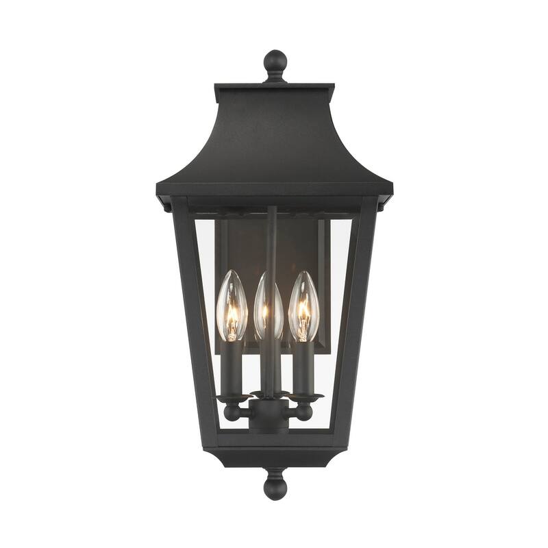 The Great Outdoors 73343 Altimeter 3 Light 18" Tall Outdoor Wall