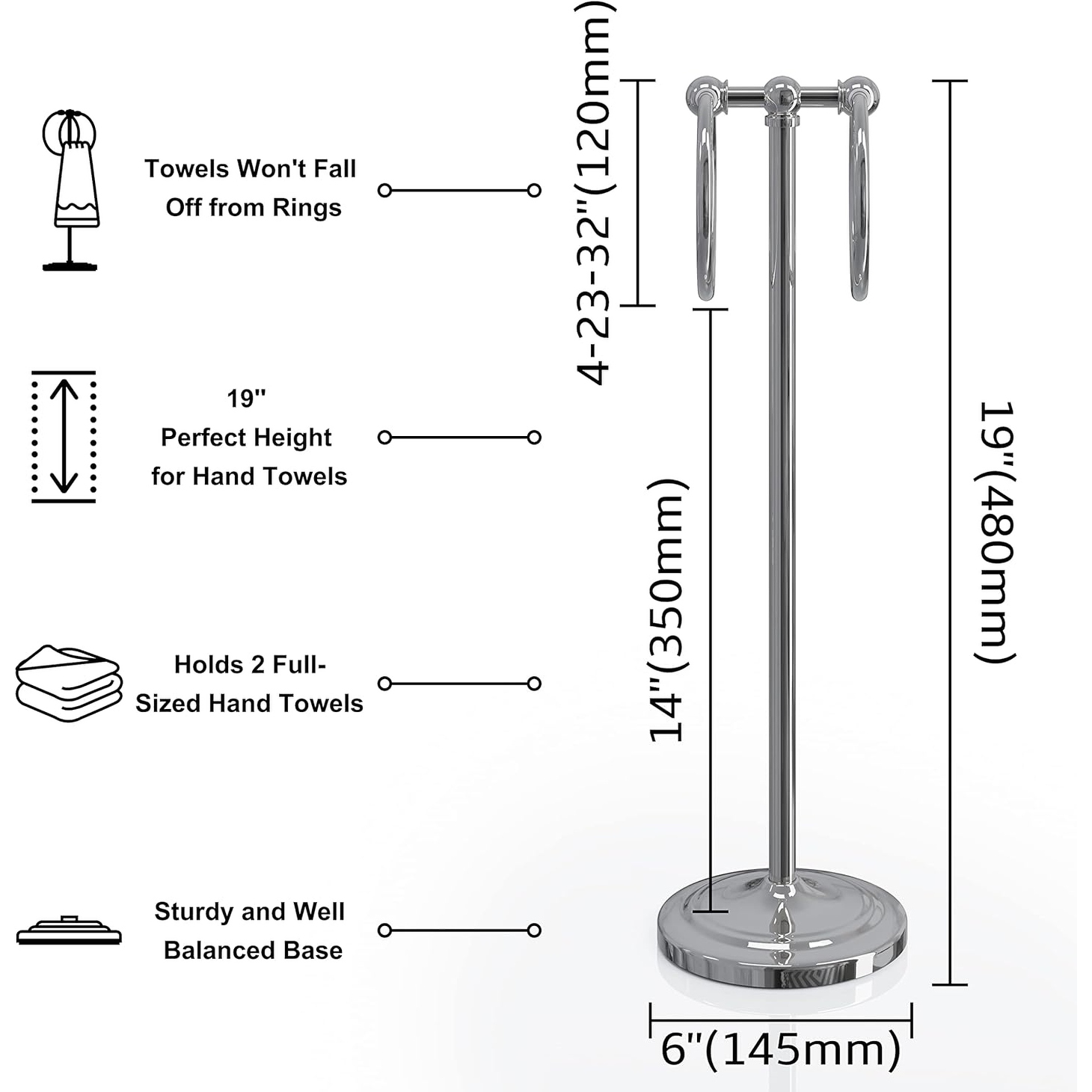 How high to best sale hang hand towel hook