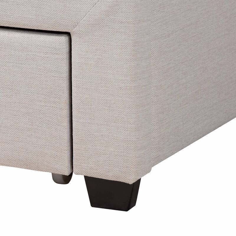 Braylon Mid-Century Modern 3-Drawer Wood Platform Bed