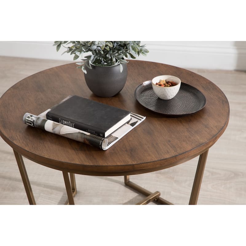 Kate and Laurel Solvay Wood and Metal Coffee Table