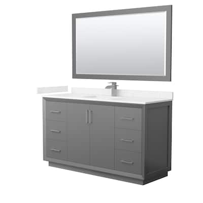 Wyndham Collection WCF414160S-VCA-UNSM58 Strada 60" Free Standing