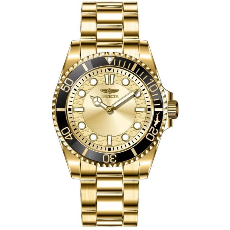 Invicta Men's 49700 Pro Diver Quartz PC20S Gold Dial Watch