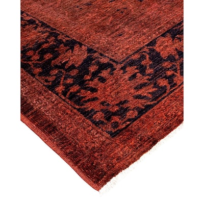 Vibrance, One-of-a-Kind Hand-Knotted Area Rug - Brown, 8' 1" x 9' 10" - 8' 1" x 9' 10"
