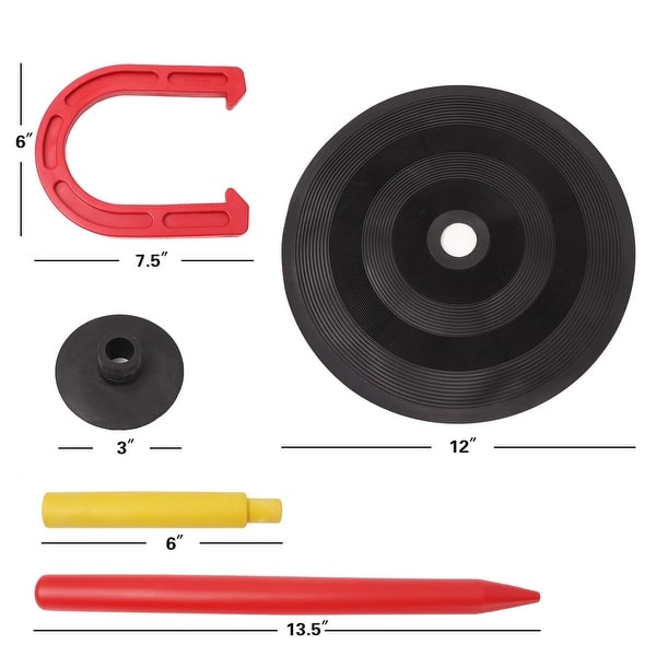 GSE™ Rubber Horseshoe Game Set for Kids & Adults. Horseshoe Throwing Game for Indoor and Outdoor Playing - Rubber Horseshoe Set
