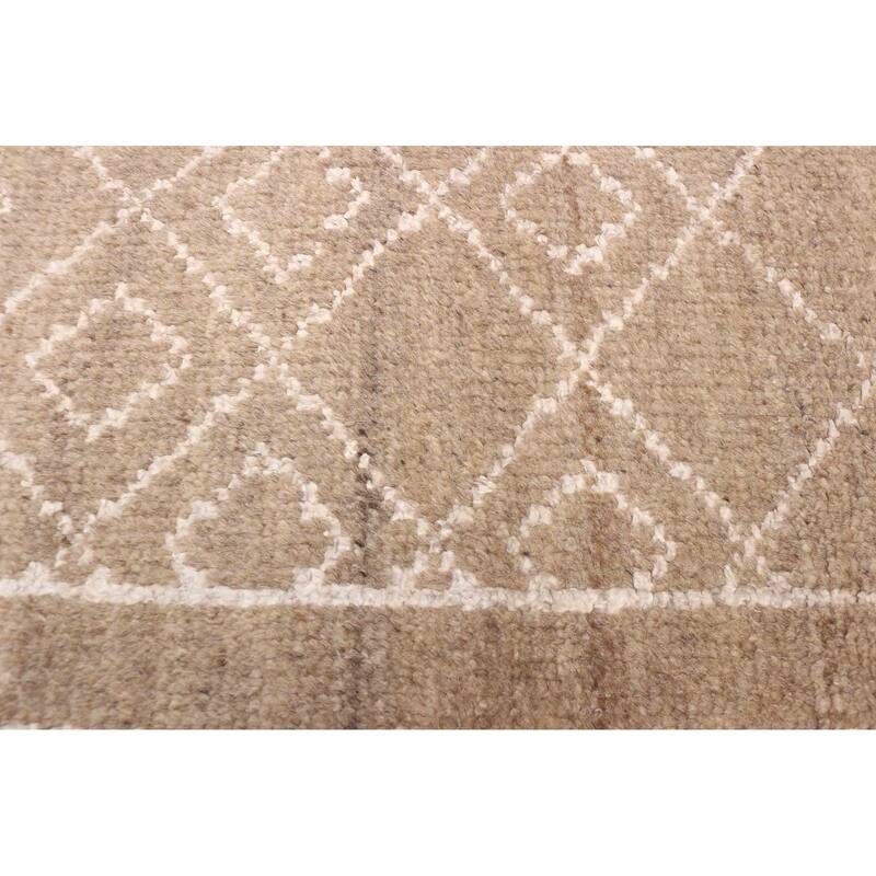 ECARPETGALLERY Hand-knotted Tangier Tan Silk, Wool Rug - 5'6 x 7'10