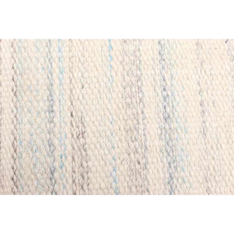 ECARPETGALLERY Flat-Weave Ankara FW Cream Wool Kilim - 5'2 x 7'9