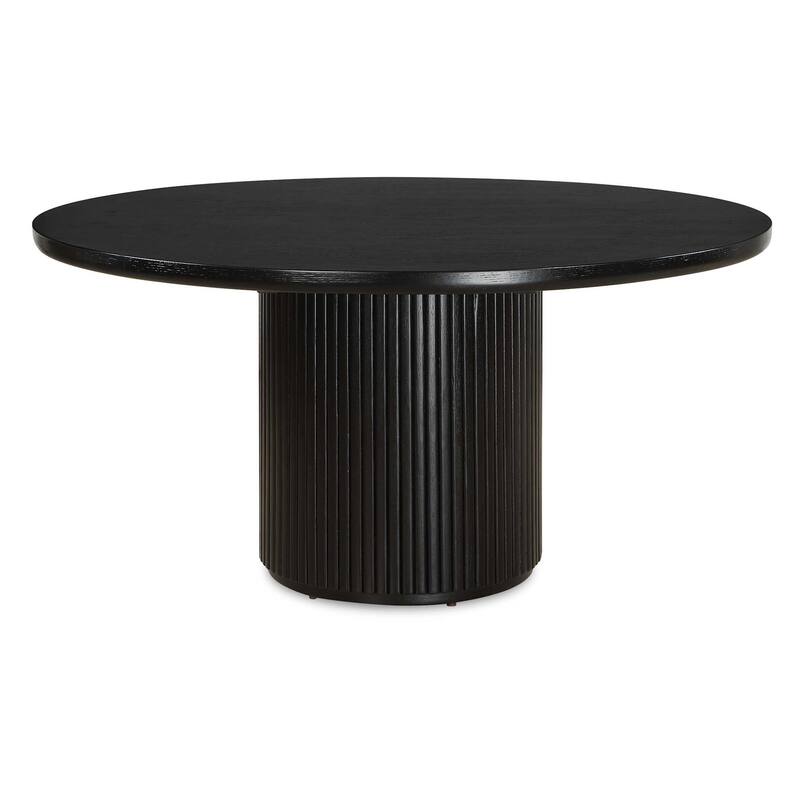 Uttermost 50147 Hersch 60" Wide Oak and Plywood Table - Black