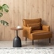 preview thumbnail 5 of 15, Glitzhome 22.25"H Metal Wine Bottle Shaped Accent Table With Wooden Top