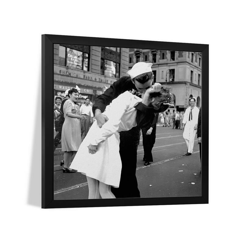Kissing the War Goodbye - V-J Day in Times Square Premium Framed Poster by Victor Jorgensen