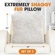 preview thumbnail 111 of 136, Cheer Collection Super Soft Shaggy Long Hair Throw Pillows Set of 2 Plush Accent Cushions