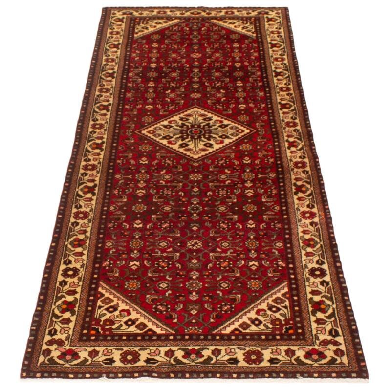 ECARPETGALLERY Hand-knotted Anadol Red Wool Rug - 3'7 x 10'1