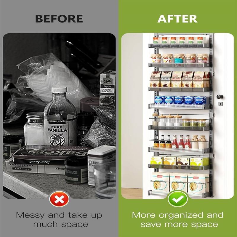 6-Tier Large Wall Mounted Storage Spice Rack
