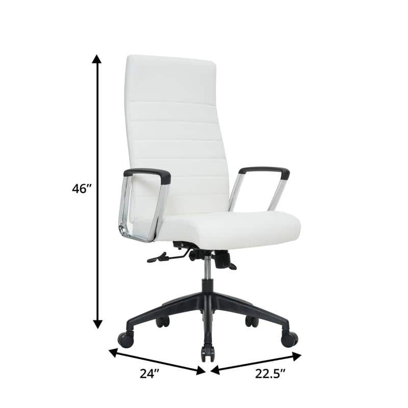Hilton Modern High Back Ergonomic Leather Office Chair with Adjustable Height, Swivel, and Tilt for Conference or Executive Desk