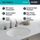 preview thumbnail 5 of 4, Lexicon Platinum V210 Quartz Composite Oval Vanity Sink - Galaxy White