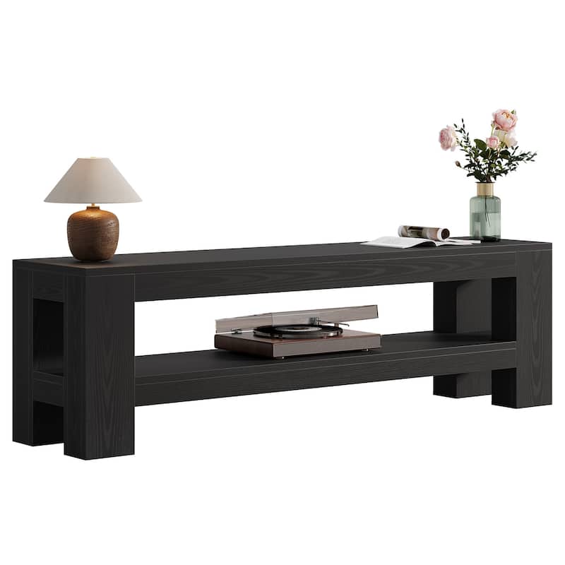 TV Stand, Media Console with Storage Shelves, Entertainment Center Television Console Accent Cabinet for Living Room, Bedroom