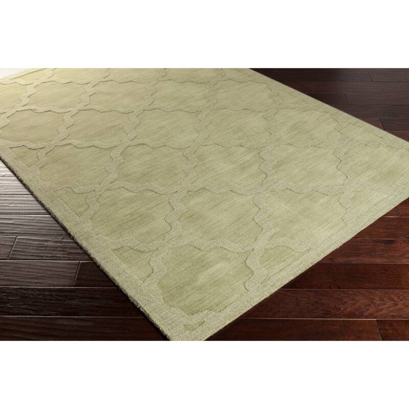 Hand-Tufted Amy Tone-on-Tone Lattice Wool Area Rug