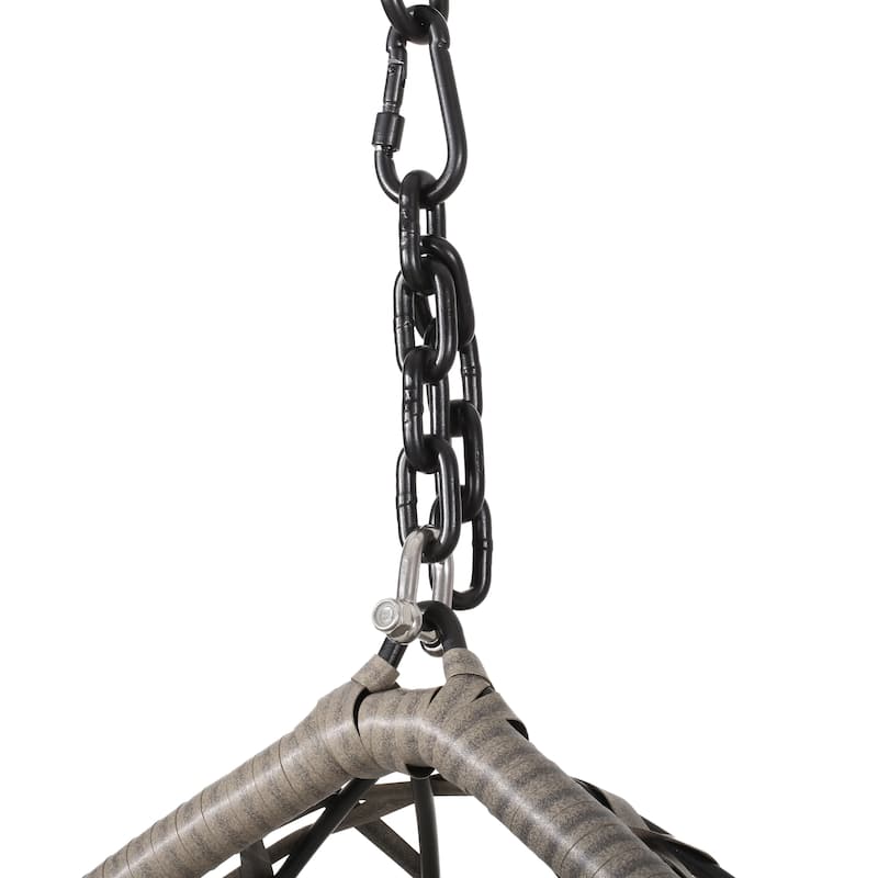 Cayuse Outdoor Wicker Hanging Tear Drop Chair by Christopher Knight Home