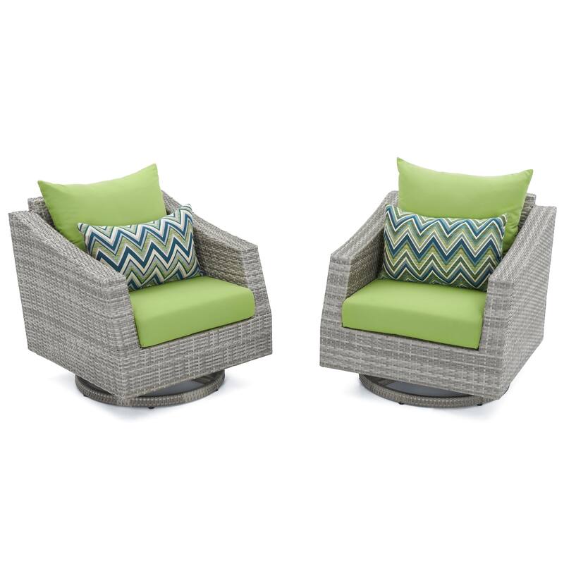 Cannes 6 Piece Sunbrella Outdoor Patio Love & Motion Club Seating Set
