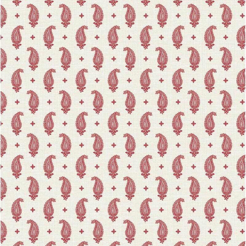 Seabrook Designs Maia Paisley Nonwoven Unpasted Wallpaper - 27 in. W x 27 ft. L - Antique Ruby