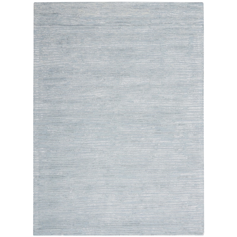 Calvin Klein Linear Modern Textured Shimmer Shag Area Rug