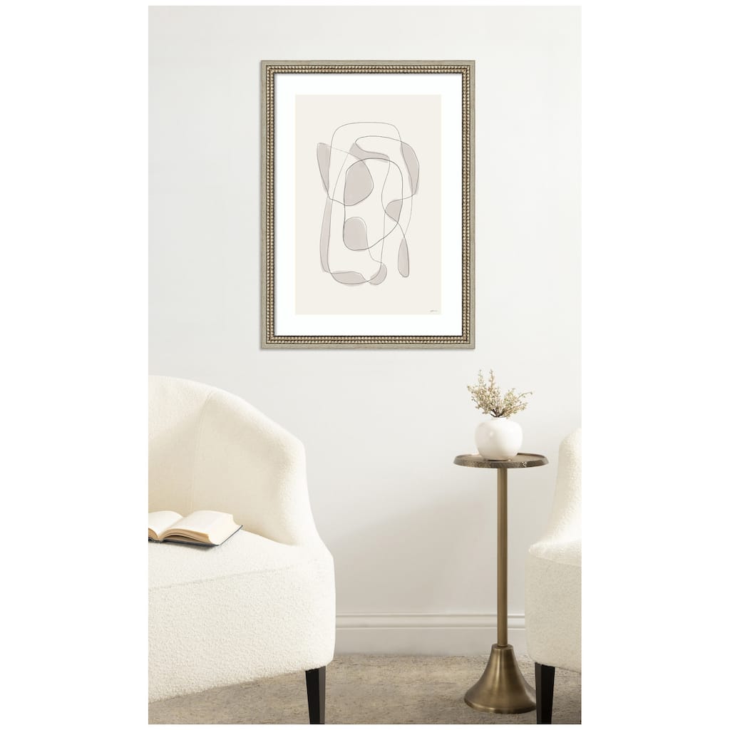 Kate and Laurel Minimalist Lines by Gabrielly Guedes Framed Wall Art Print