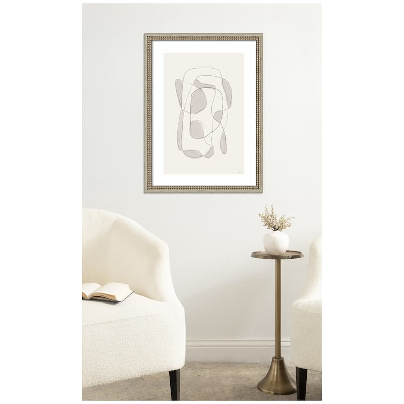 Kate and Laurel Minimalist Lines by Gabrielly Guedes Framed Wall Art Print
