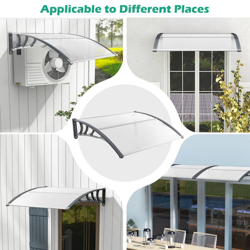 Costway 48" x 40" Window Outdoor Awning Door Canopy Exterior Awning - See Details
