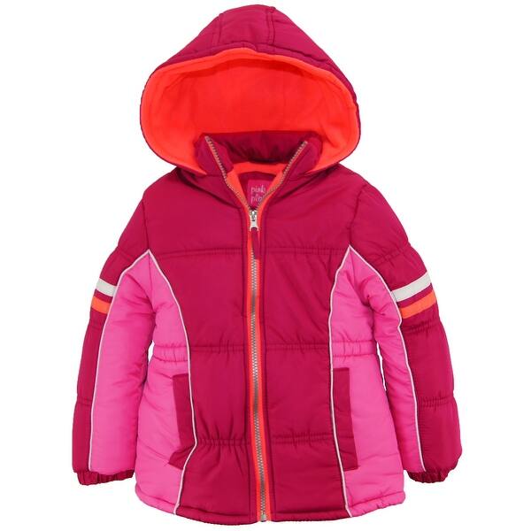 Shop Pink Platinum Girls Colorblock Active Fleece Lined Winter