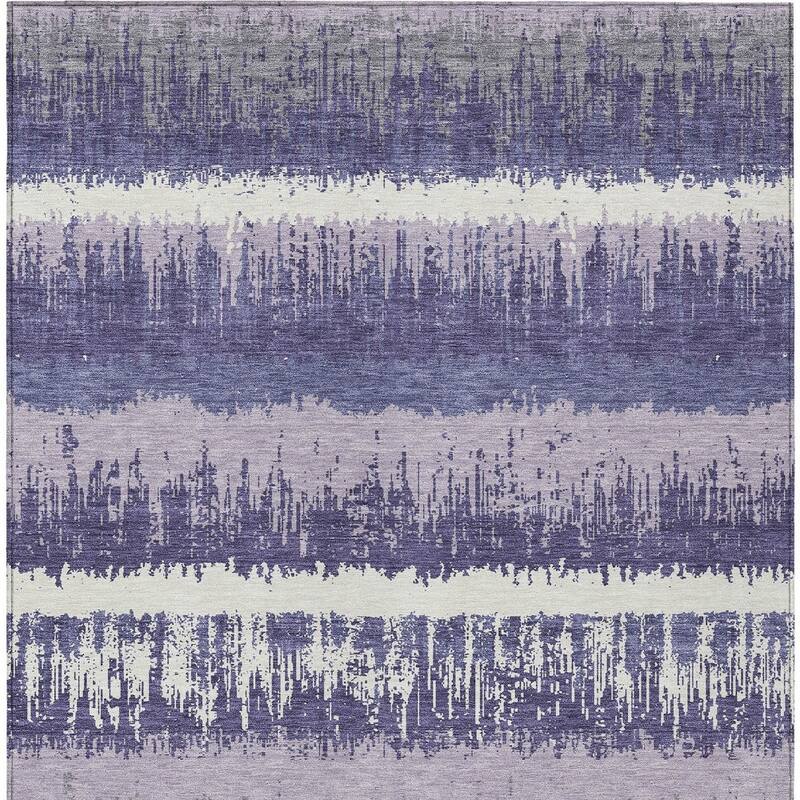 HomeRoots Striped Transitional Rectangle Outdoor Rug